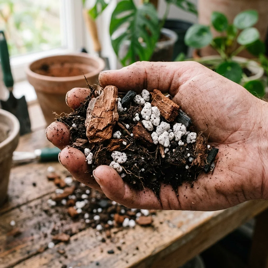 High quality chunky houseplant potting mix