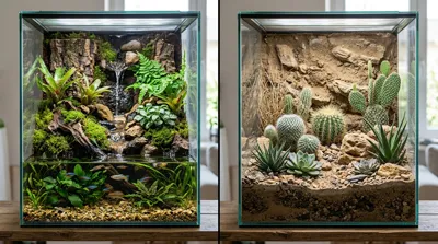 Paludarium vs Terrarium: Water Cycle, Drainage, Flora, and Microclimate Compared topic thumbnail